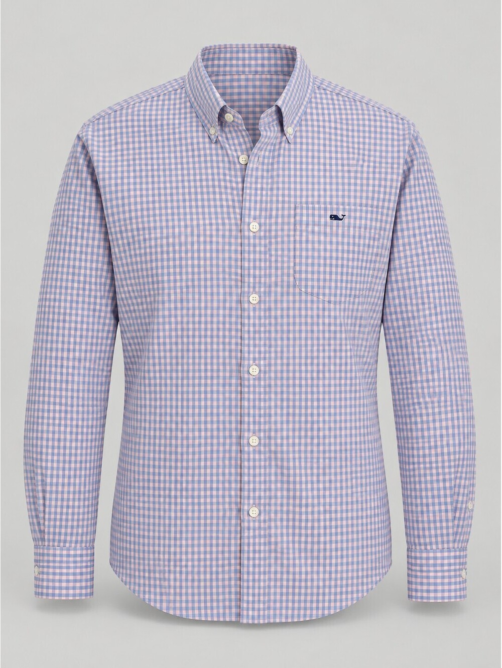 Vineyard Vines Men’s L Slim Fit Tucker Pink Blue Gingham Shirt